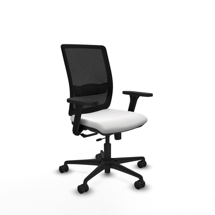 PIQUERAS Y CRESPO Silla de oficina Haches con mecanismo Sincro/Traslack, Blanco y Negro PIQUERAS Y CRESPO Silla de oficina Haches con mecanismo Sincro/Traslack, Blanco y Negro