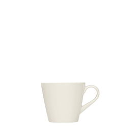 BAUSCHER Taza PURITY Moca Blanca 9 cl, Vajilla Porcelana Noble China, Color Blanco Marfil, 5.5 cm Alto (Set de 6)