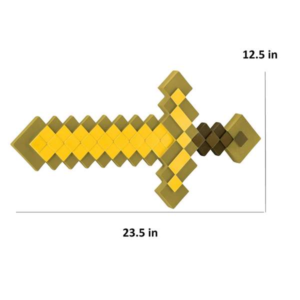 Liragram Espada de Oro Disfraz Minecraft Talla M