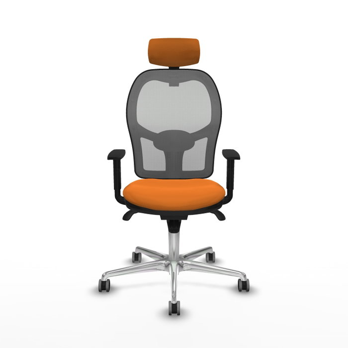PIQUERAS Y CRESPO Silla de oficina Jorquera con mecanismo Sincro, Naranja y Gris PIQUERAS Y CRESPO Silla de oficina Jorquera con mecanismo Sincro, Naranja y Gris