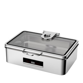 OYV Chafing Eléctrico TERNI GN 1/1 - Fuente de Calor para Buffet, Acero Inox, 59.2x48x22 cm, 13.5L, 0.4 kW