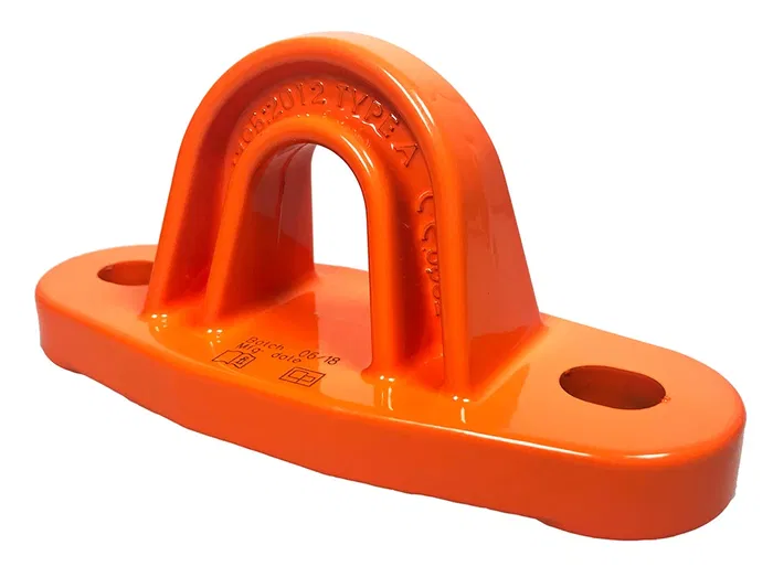 Faru Cáncamo de Aleación de Aluminio Naranja 135x60x60 mm para M-12 Homologado 12 kN