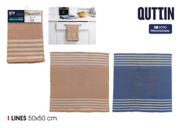 Inde Paños de Cocina de Algodón a Rayas 50x50cm, Pack de 24