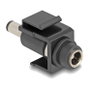 DeLOCK Módulo Keystone Adaptador DC 5.5 x 2.1 mm Hembra a DC 5.5 x 2.5 mm Macho, Negro, Plano