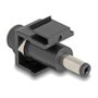 DeLOCK Módulo Keystone Adaptador DC 5.5 x 2.1 mm Hembra a DC 5.5 x 2.5 mm Macho, Negro, Plano