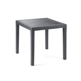 IPAE Mesa Resina Ratan Antracita King 80x80 cm