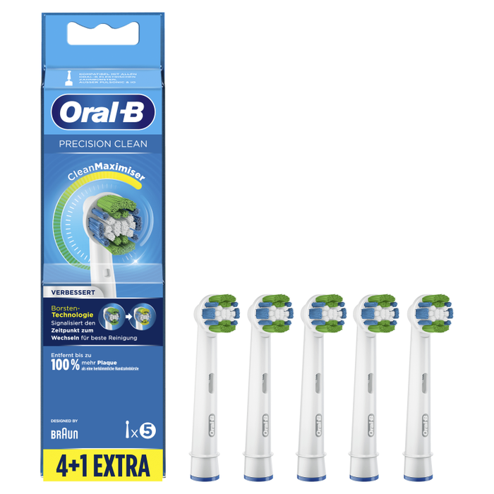 Oral-B Precision Clean 80339350 Cabezales de Cepillo de Dientes Eléctrico, 5 Piezas, Azul, Blanco, Compatible con la Mayoría de Oral-B Oral-B Precision Clean 80339350 Cabezales de Cepillo de Dientes Eléctrico, 5 Piezas, Azul, Blanco, Compatible con la Mayoría de Oral-B