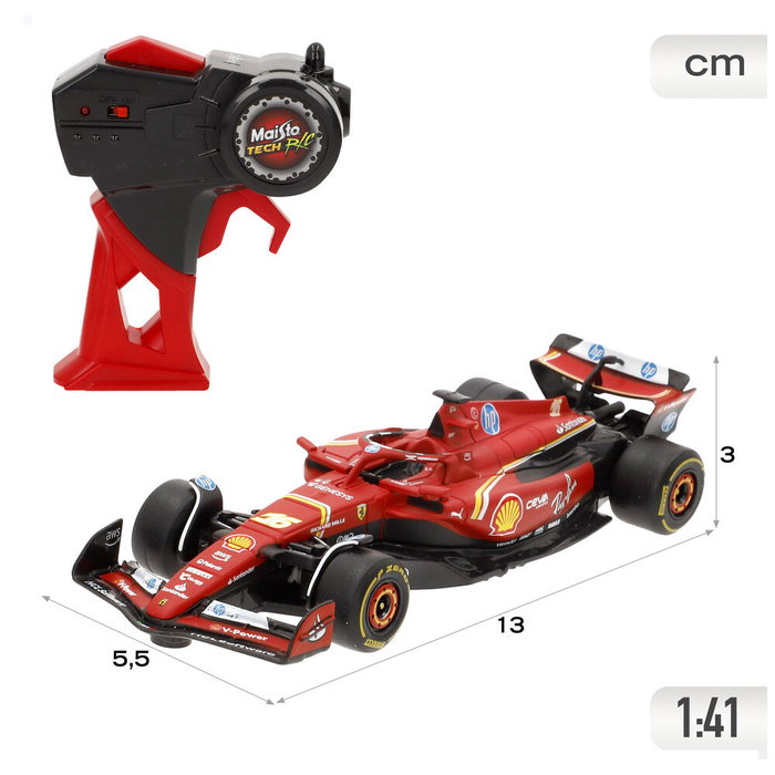 Maisto Ferrari SF-24 Coche RC Escala 1:41, 6 Funciones, Cuerpo Metal, 2.4 GHz Maisto Ferrari SF-24 Coche RC Escala 1:41, 6 Funciones, Cuerpo Metal, 2.4 GHz