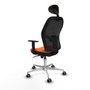 PIQUERAS Y CRESPO Silla de oficina Jorquera Naranja y Negro