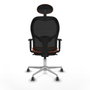 PIQUERAS Y CRESPO Silla de oficina Jorquera Naranja y Negro