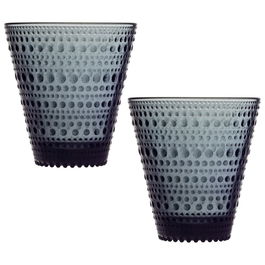 Iittala Set 2 Vasos 300 Ml Dark Grey Kastehelmi (6 Unidades)