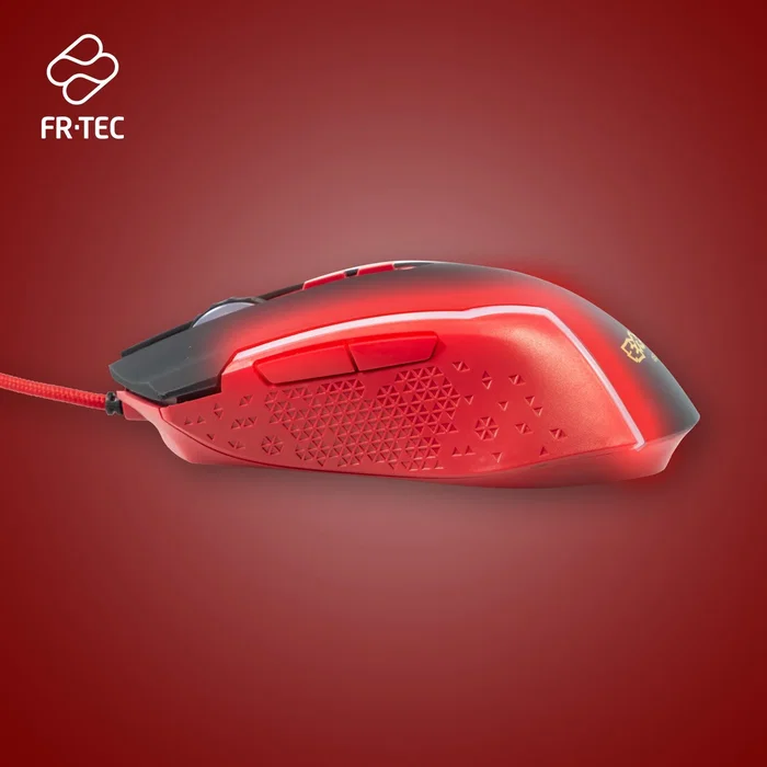 Fr tec OP4002 Ratón Gaming Oficial One Piece Luffy Ergonómico para Mano Derecha, 7 Botones, 8000 DPI, Retroiluminación LED RGB Multicolor, Cable USB