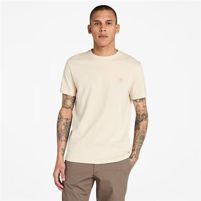 Camiseta de Manga Corta Hombre Timberland Dunstan River Beige 11-12 Años