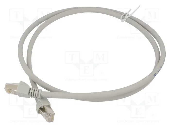 TELEGÄRTNER Patch cord S/FTP Cat 6a RJ45 1m gris TELEGÄRTNER Patch cord S/FTP Cat 6a RJ45 1m gris