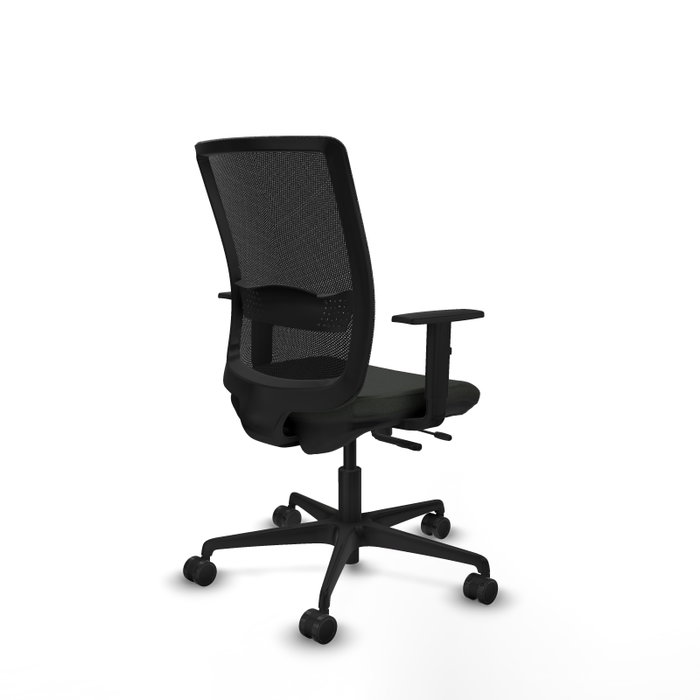 PIQUERAS Y CRESPO Silla de oficina Haches con mecanismo Sincro/Traslack y brazos 1D en Negro