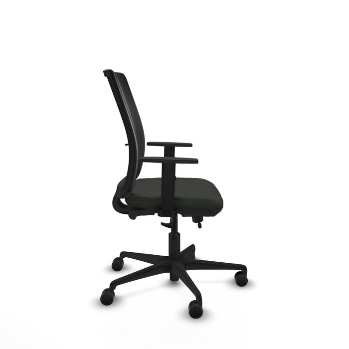 PIQUERAS Y CRESPO Silla de oficina Haches con mecanismo Sincro/Traslack y brazos 1D en Negro