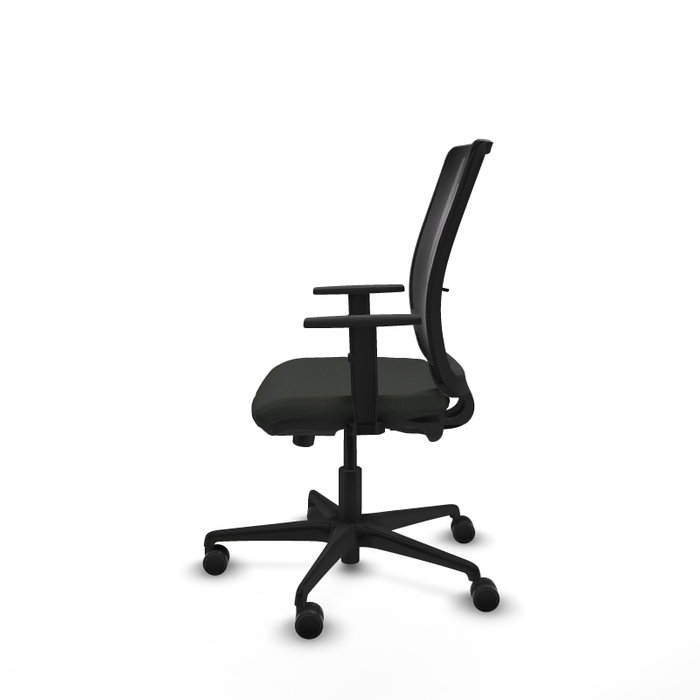 PIQUERAS Y CRESPO Silla de oficina Haches con mecanismo Sincro/Traslack y brazos 1D en Negro