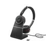 Jabra EVOLVE 75 UC Auriculares Inalámbricos con Cancelación Activa de Ruido y Busylight, Doble Conectividad Bluetooth, Certificados para UC