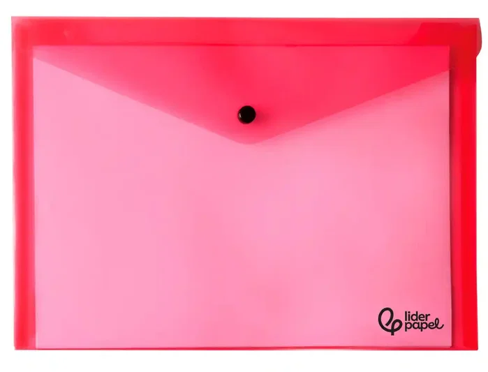 Liderpapel Carpeta dossier con broche roja transparente DIN A5