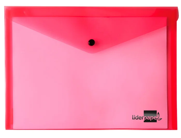 Liderpapel Carpeta dossier con broche roja transparente DIN A5