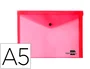 Liderpapel Carpeta dossier con broche roja transparente DIN A5