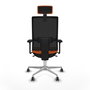 PIQUERAS Y CRESPO Silla de oficina Horna Naranja y Negro