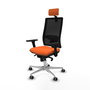 PIQUERAS Y CRESPO Silla de oficina Horna Naranja y Negro