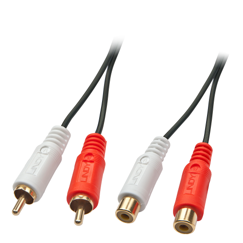 Lindy 35671 Cable de Audio 2 m 2 x RCA Macho a 2 x RCA Hembra Lindy 35671 Cable de Audio 2 m 2 x RCA Macho a 2 x RCA Hembra
