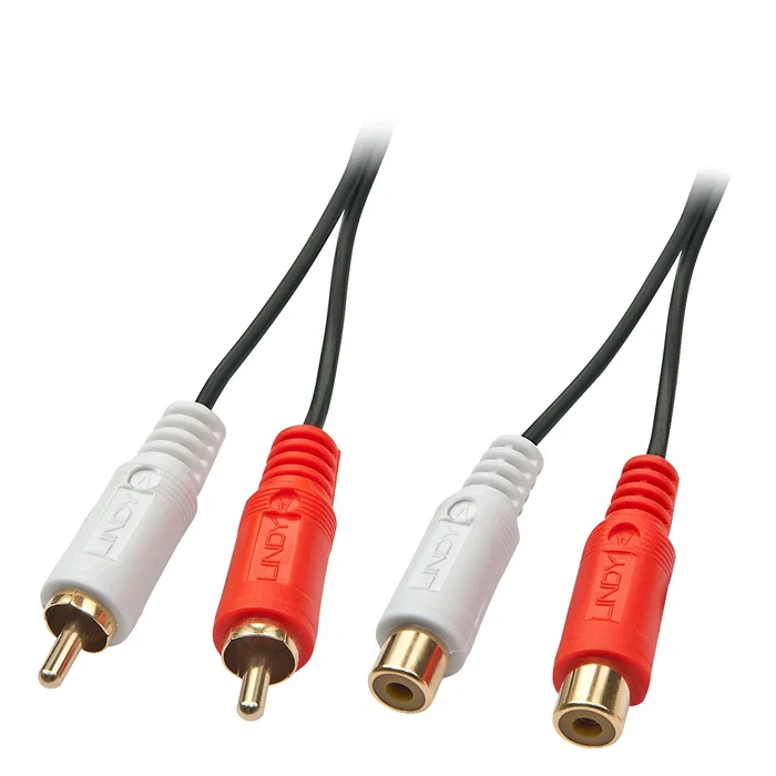 Lindy Cable de extensión de audio premium 2xPhono Stereo 2m Lindy Cable de extensión de audio premium 2xPhono Stereo 2m