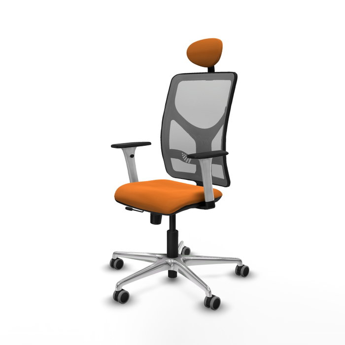 PIQUERAS Y CRESPO Silla de oficina Motilla Naranja y Gris PIQUERAS Y CRESPO Silla de oficina Motilla Naranja y Gris