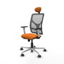 PIQUERAS Y CRESPO Silla de oficina Motilla Naranja y Gris