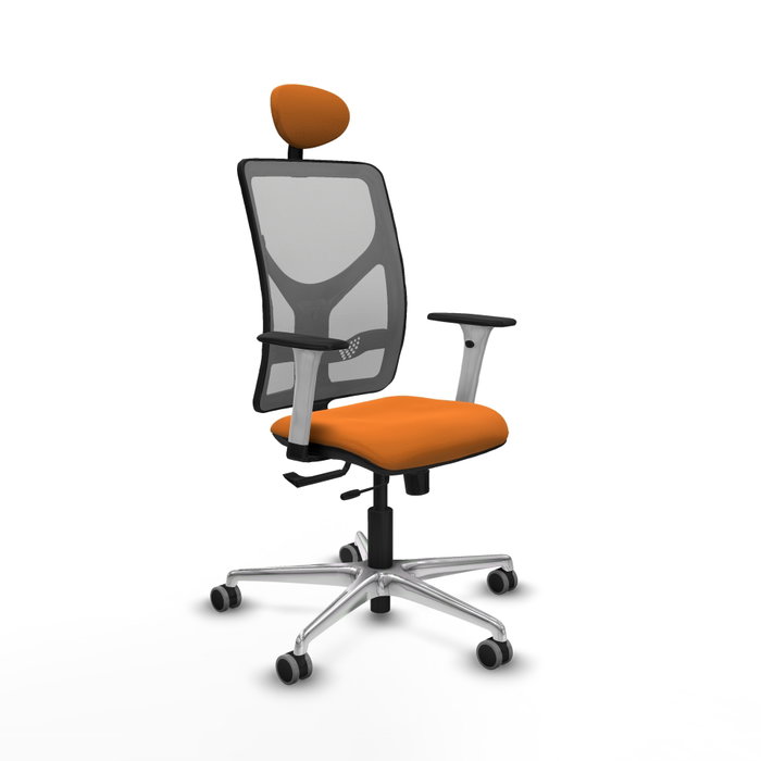 PIQUERAS Y CRESPO Silla de oficina Motilla Naranja y Gris PIQUERAS Y CRESPO Silla de oficina Motilla Naranja y Gris