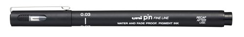 Uniball Rotulador uni pin calibrado 0,03 negro Uniball Rotulador uni pin calibrado 0,03 negro