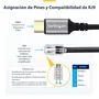 Startech UR9-HEADSET|ADAPTER - Adaptador USB-C a RJ9 para Auriculares/Teléfono, Cable 1.8m, Negro, Plug & Play (Windows, Mac, Android, iOS)