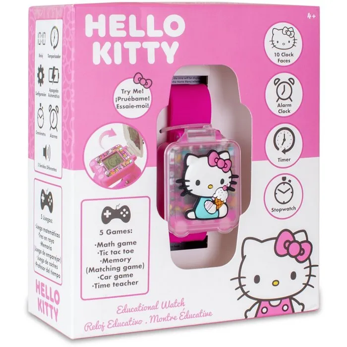 KIDS LICENSING Reloj Digital Educativo con Juegos Hello Kitty