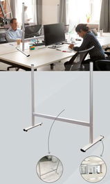 Panel De Proteccion Rocada Sobremesa 40X65 Acrilico Transparente