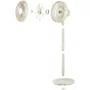 Domo Ventilador de Mesa y Pedestal 2 en 1, 3 Velocidades, 7 Aspas, Silencioso, 55W, Color Arena - DOM5411397178145