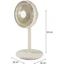 Domo Ventilador de Mesa y Pedestal 2 en 1, 3 Velocidades, 7 Aspas, Silencioso, 55W, Color Arena - DOM5411397178145