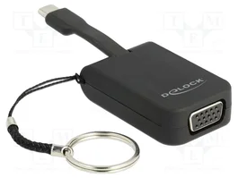 DeLOCK 63941 Adaptador USB Tipo C™ a VGA (DP Alt Mode) Llavero Negro
