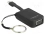 DeLOCK 63941 Adaptador USB Tipo C™ a VGA (DP Alt Mode) Llavero Negro