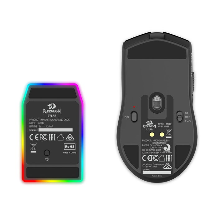 Redragon K1NG ULTRA M999 Ratón Gaming Inalámbrico Negro