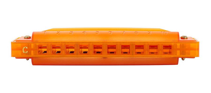 Armónica Cascha Fun Blues Naranja Incluye Estuche Rigido y Folleto