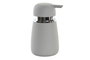 DKD Home Decor Dosificador de Gres Gris Claro con Acabado Gomoso, Pack de 2