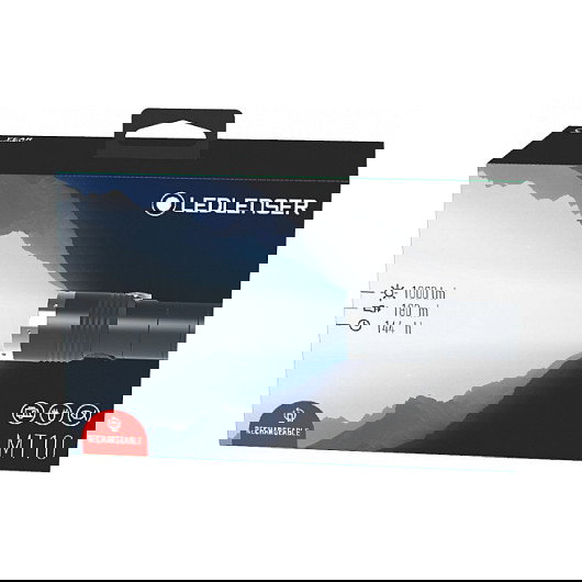 Ledlenser MT10 Linterna de Mano Negra Plata IPX4 1000 Lúmenes 180m Distancia Haz 3 Niveles Potencia Batería Ión de Litio 144h Autonomía Ledlenser MT10 Linterna de Mano Negra Plata IPX4 1000 Lúmenes 180m Distancia Haz 3 Niveles Potencia Batería Ión de Litio 144h Autonomía