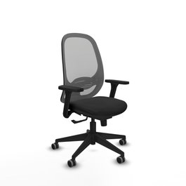 PIQUERAS Y CRESPO Silla de oficina Cilanco con mecanismo Sincro, Negro y Gris