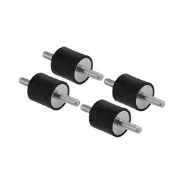 DeLOCK 60799 Kit de montaje de amortiguación de vibraciones M4 x 0,7 mm, 4 piezas, negro