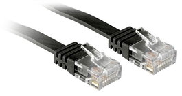 Lindy Cable de Red Plano U/UTP Cat.6 de 0.3m Negro