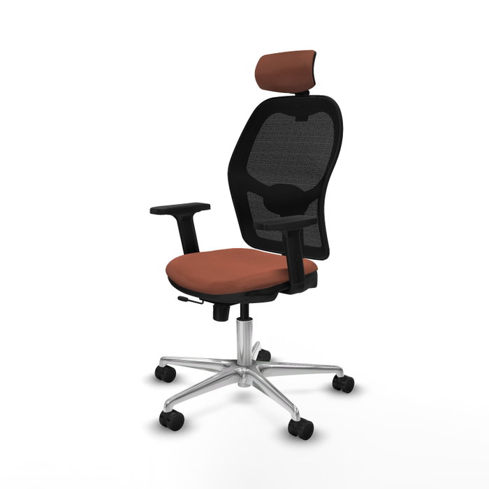 PIQUERAS Y CRESPO Silla de oficina Jorquera con mecanismo Sincro/Traslack Marrón y Negro PIQUERAS Y CRESPO Silla de oficina Jorquera con mecanismo Sincro/Traslack Marrón y Negro