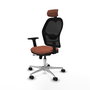PIQUERAS Y CRESPO Silla de oficina Jorquera con mecanismo Sincro/Traslack Marrón y Negro
