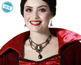 Set Collar Y Pendientes Negros Bruja Disfraces Halloween 2025